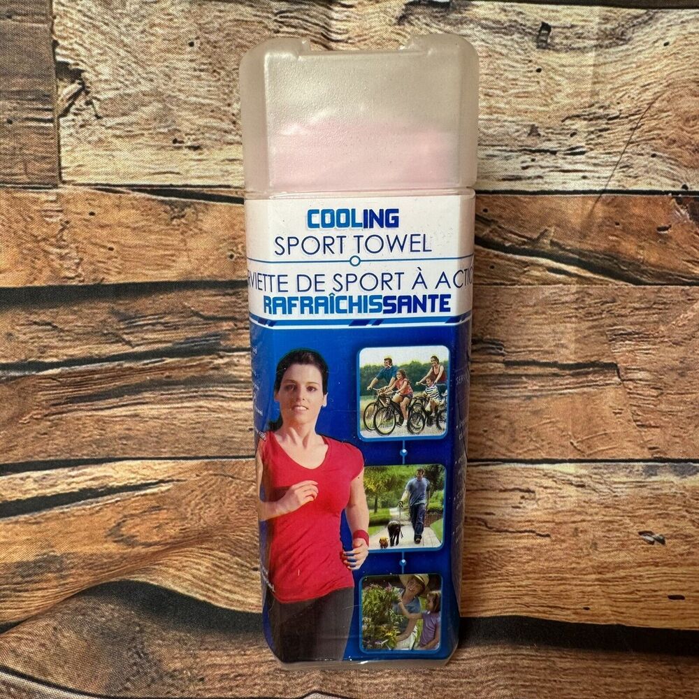New Cooling Sport Towel w/ Container Activate Water Instant Relief Gym Fitness